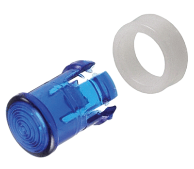 LED-linssikaluste pyöreä/matala 5mm valodiodille sininen *