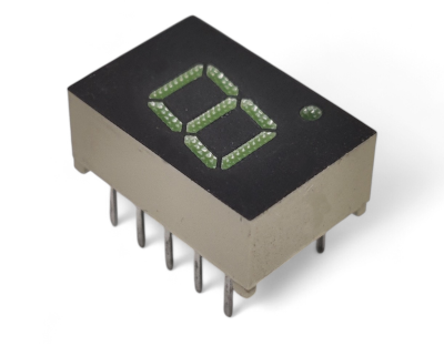 7-segmenttinäyttö 7mm CA tummanvihreä *