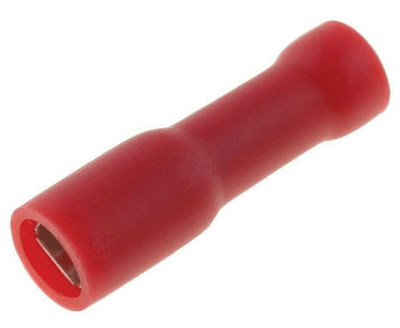 Laattaliitin eristetty 2,8x0,8mm naaras punainen 0,5-1,5mm²