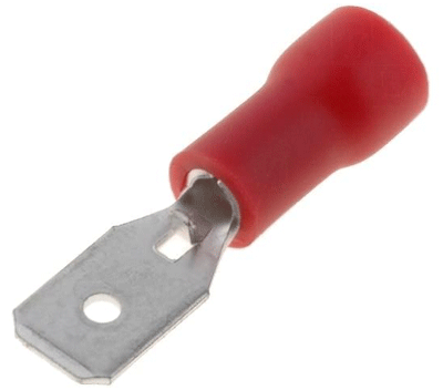 Laattaliitin 4,8x0,8mm uros punainen 0,5-1,5mm²