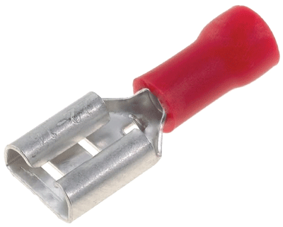 Laattaliitin 6,3x0,8mm naaras punainen 0,5-1,5mm²