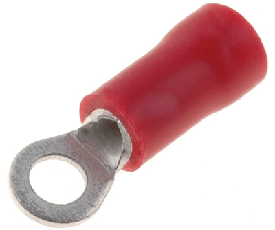 Rengasliitin 3mm punainen 0,5-1,5mm²