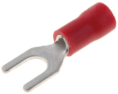 Haarukkaliitin 5mm punainen 0,5-1,5mm²