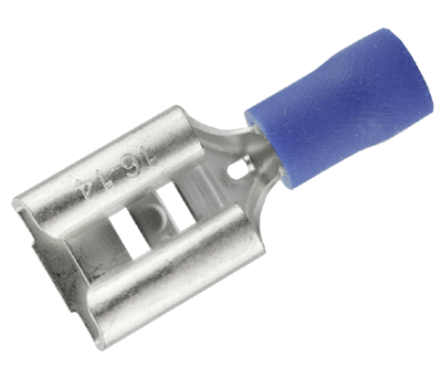 Laattaliitin 9,5x1,2mm naaras sininen 1,5-2,5mm² (3919)