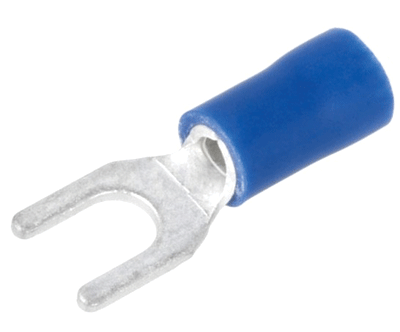 Haarukkaliitin 4mm sininen 1,5-2,5mm²