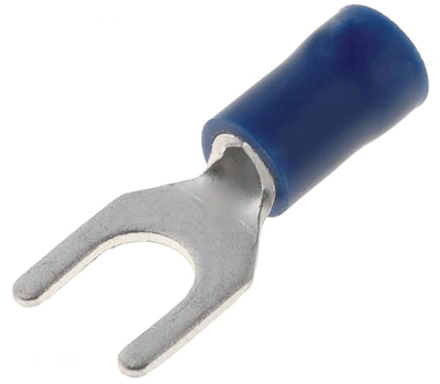 Haarukkaliitin 5mm sininen 1,5-2,5mm²