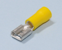 Laattaliitin naaras 6,3mm keltainen 4-6mm²
