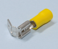 Laattaliitin haaroituksella 6,3mm keltainen 4-6mm²