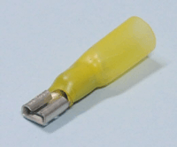 Laattaliitin kutistemuovilla naaras 6,3mm keltainen 4-6mm²