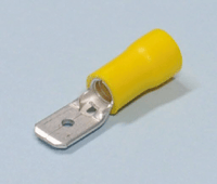 Laattaliitin uros 6,3mm keltainen 4-6mm²