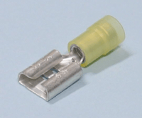 Laattaliitin naaras 9,5mm keltainen 4-6mm²