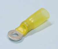 Rengasliitin kutistemuovilla 4mm keltainen 4-6mm²