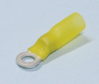 Rengasliitin kutistemuovilla 5mm keltainen 4-6mm²