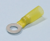 Rengasliitin kutistemuovilla 6mm keltainen 4-6mm²