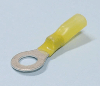 Rengasliitin kutistemuovilla 8mm keltainen 4-6mm²