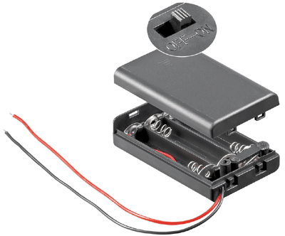 Paristokotelo johdoilla/kytkimellä 3xAAA/R03