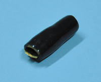 Kullattu laattaliitin uros 6,3mm musta 0,5-1,5mm²
