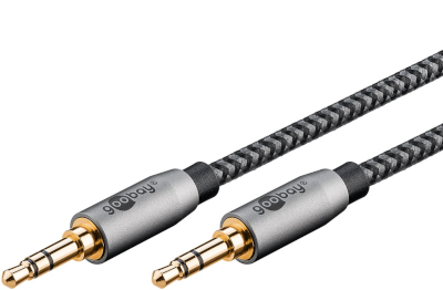 Audioliitäntäkaapeli 2x3,5mm stereoplugi kullattu 5m