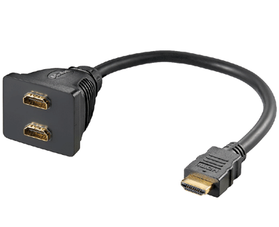 HDMI-jakaja 1xIN / 2xOUT musta 0,2m