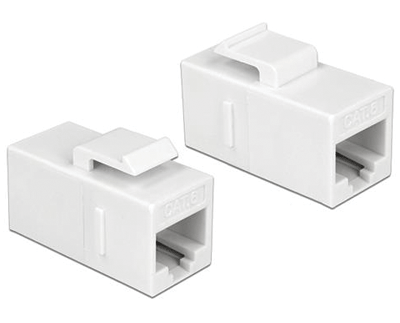 Modular-jatkoliitin paneeliasennukseen 8/8-nap. (RJ45) Cat6 UTP valkoinen