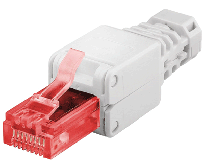 Modular-pistoke Cat6-kaapelille 8/8-nap. (RJ45) UTP