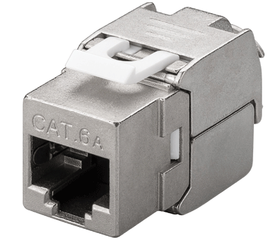 Modular-runkoliitin paneeliin 8/8-napainen (RJ45/Cat6a) STP