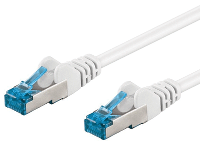 Cat6a-liitäntäkaapeli suojattu (S/FTP) valkoinen 2m