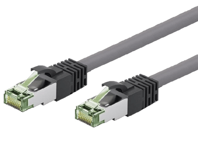 Cat8.1-liitäntäkaapeli suojattu (S/FTP) harmaa 0,25m
