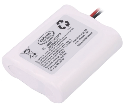 Li-Ion-akku johdoilla 10,8V 2670mAh (CL-18650-29E/3S1P) *