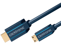 HDMI/mini-HDMI-liitäntäkaapeli 3D/Ethernet 1m Clicktronic