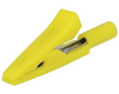 Hauenleukaliitin 2mm banaaniliittimelle keltainen (CR-2PM-Y)