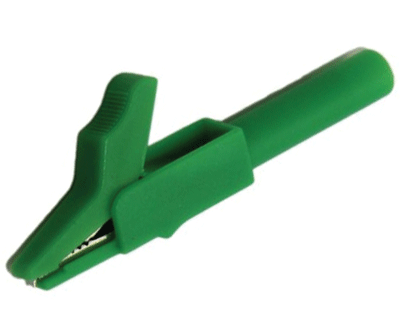 Hauenleukaliitin 4mm banaaniliittimelle Cat II 300V vihreä (CR-4PM-G)