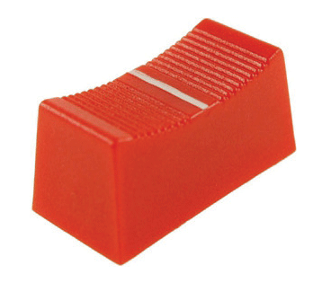 Liukupotentiometrin nuppi 23x11x11mm punainen (1,2x4mm) CP3275