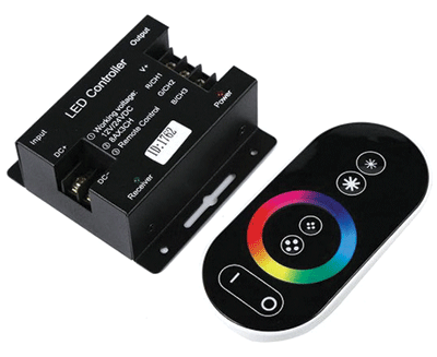 Kauko-ohjattava RGB-LED -valosäädin 3x6A 12Vdc/216W 24Vdc/432W (CTR-RGB-6A-02)