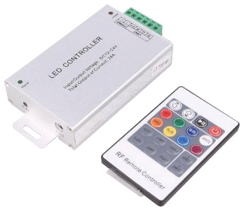 Kauko-ohjattava RGB-LED -valosäädin 3x8A 12Vdc/288W 24Vdc/574W (CTR-RGB-8A-01)