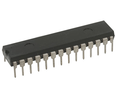 8-bit AVR-mikrokontrolleri 20MHz DIL-28 (kapea)