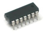 4-bit parallell access shift register, DIL-14