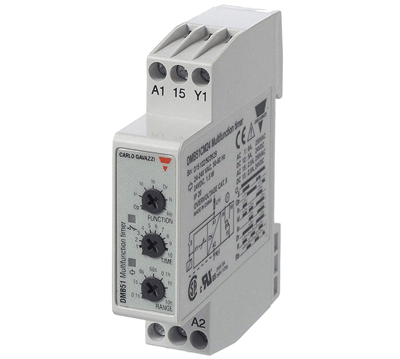 Monitoiminen aikarele DIN-kiskoon 24Vdc/24-240Vac