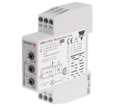 Monitoiminen aikarele DIN-kiskoon 12-240Vac/dc