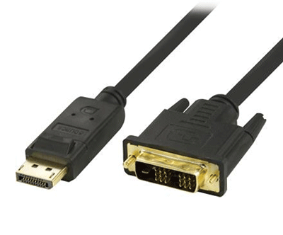DisplayPort/DVI-liitäntäkaapeli Single-Link musta 5m