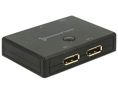 DisplayPort-valintakytkin 4K/Ultra-HD 1xIN/2xOUT-2xIN/1xOUT