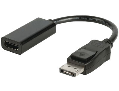 Adapteri Displayport-uros/HDMI-naaras Ultra-HD 0,2m musta