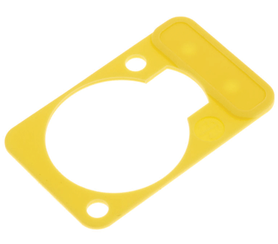 Koodauslevy D-sarjan XLR-runkoliittimille keltainen