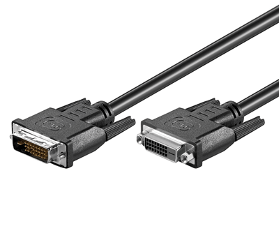 DVI-D-jatkojohto Dual-Link musta 2m