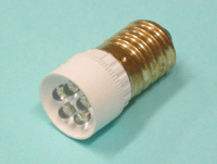 LED-lamppu E14 230Vac 1,2W kylmä valkoinen