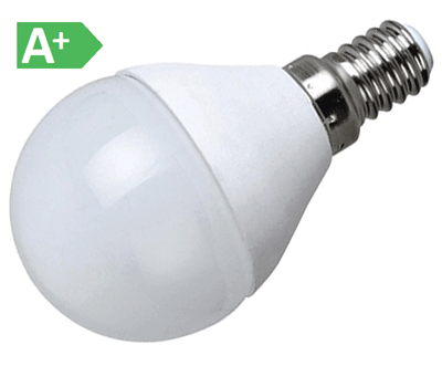 LED-lamppu E14 MiniGlobe 230Vac 8W 720lm 3000K lämmin valkoinen