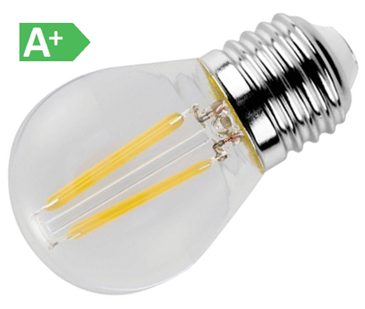 LED-lamppu E27 MiniGlobe 230Vac 4W 400lm 2700K lämmin valkoinen
