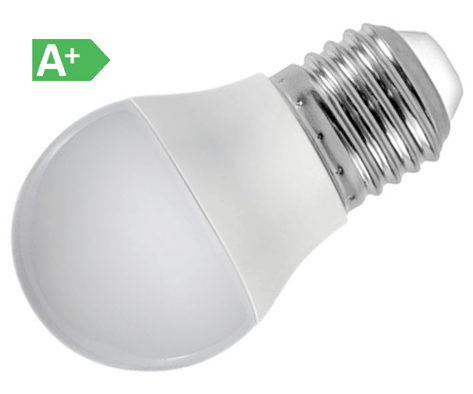 LED-lamppu E27 MiniGlobe 230Vac 5W 400lm 2700K lämmin valkoinen