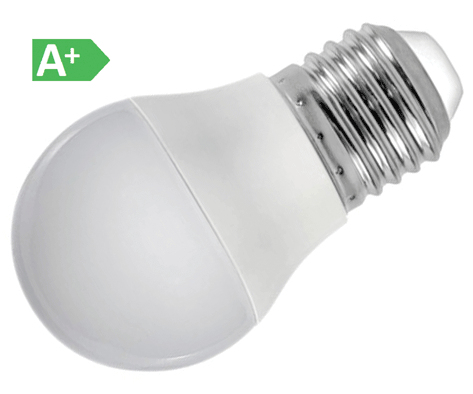 LED-lamppu E27 MiniGlobe 230Vac 6W 510lm 3000K lämmin valkoinen