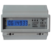 Energiankulutusmittari DIN-kiskoon 3-vaihe 10A/100A 230Vac Energiankulutusmittari DIN-kiskoon 3-vaihe 10A/100A 230Vac